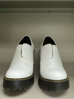 White Slip-On Dr Marten heels size 7 women’s